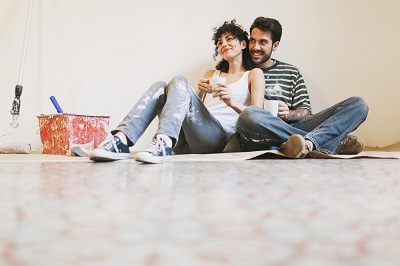couple admiring their painting project