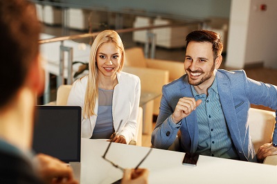 couple getting advice from a professional